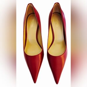 Leather Michael Kors Bold Red Heels